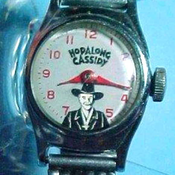 Vintage Authentic Hopalong Cassidy Watch with Good Luck from Hoppy inscription - Picture 1 of 9